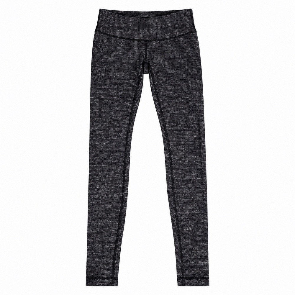 lululemon wonder under leggings low rise black white 6 Full Length